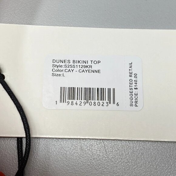 NEW STAUD Dunes Tankini Bikini Top Size L – Cayenne Orange Crop Swim Shirt - Picture 7 of 7